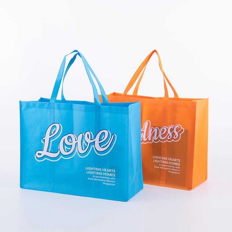 Promotional Non Woven Bag Wtih Logo China Factory Cheap Carry Bag Non Woven Custom Big Reusable Shopping Bag