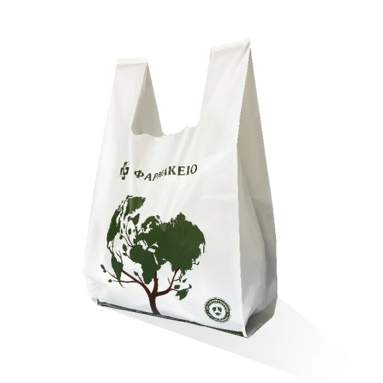 Bolsas de correo compostables de basura de almidón de maíz para compras de plástico 100% biodegradables respetuosas con el medio ambiente con En13432/ASTM-D6400 estándar Pbat/PLA TUV Ok