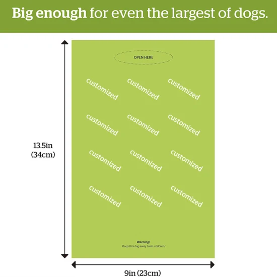 Bolsa para excrementos de perro Bolsa de eliminación biodegradable para pañales, incontinencia y limpieza de mascotas