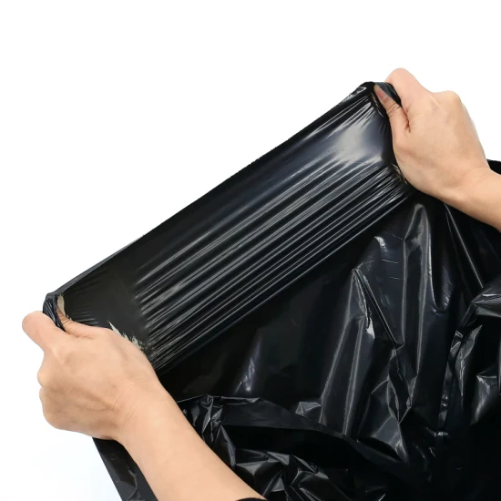 Bolsa de basura negra y forro, bolsa de basura grande resistente y resistente HDPE/LDPE